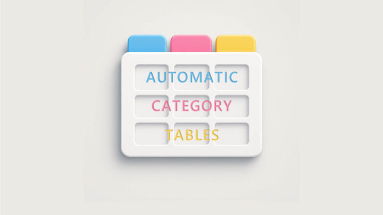 WooCommerce Automatic Category Tables Plugin