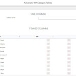 This image shows the Columns tab whereby you can create your own columns to be used in the tables.